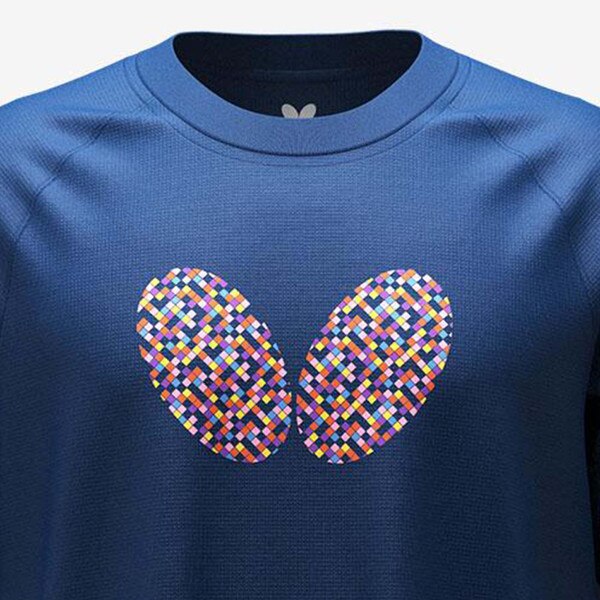 Butterfly Maltil T-Shirt - Navy-Pink - Chest